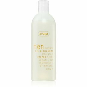 Ziaja Gel za tuširanje in šampon Mountain Pepper Men (Gel &amp; Shampoo) 400 ml