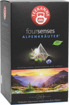 TEEKANNE Foursenses čajne piramide - Alpska zelišča - 20 piramidnih vrečk
