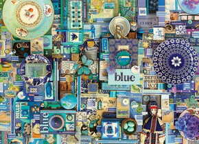 Cobble Hill Puzzle Barve mavrice: Modra 1000 kosov
