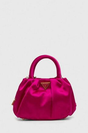 Torbica Guess roza barva - roza. Majhna torbica iz kolekcije Guess. Model na zapenjanje