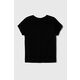 Otroška bombažna kratka majica United Colors of Benetton črna barva - črna. Otroške lahkotna kratka majica iz kolekcije United Colors of Benetton. Model izdelan iz elastične pletenine. Zračen, tanek material.
