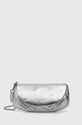 Usnjena torbica Gianni Chiarini srebrna barva - srebrna. Majhna torbica iz kolekcije Gianni Chiarini. Model na zapenjanje