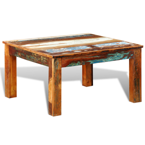 VidaXL Klubska mizica iz predelanega lesa v starinskem stilu