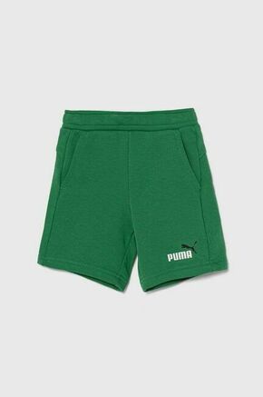 Otroške kratke hlače Puma zelena barva - zelena. Otroški kratke hlače iz kolekcije Puma. Model izdelan iz tanke