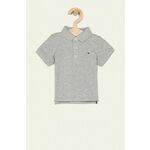 Tommy Hilfiger otroška polo 74-176 cm - siva. Otroško T-shirt iz kolekcije Tommy Hilfiger. Model izdelan iz enobarvne pletenine.