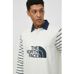 Bombažna majica z dolgimi rokavi The North Face bež barva - bež. Majica z dolgimi rokavi iz kolekcije The North Face. Model izdelan iz debele, rahlo elastične pletenine. Model iz zračne bombažne tkanine.