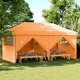 vidaXL Zložljivi pop-up šotor za zabave 4 stranice oranžen