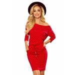 Numoco Ženska obleka 13-128, rdeča, XL