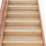 Vidaxl Samolepilne preproge za stopnice 15 kosov 76x20 cm svetlo rjave