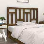 shumee Vzglavje postelje, medeno rjava, 125,5x4x100 cm, borov les