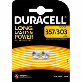 Duracell 2x Gumbna Baterija D 357 303 SR44 G13 1.5V