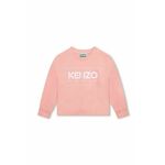 Otroški pulover Kenzo Kids roza barva - roza. Otroški pulover iz kolekcije Kenzo Kids. Model izdelan iz pletenine s potiskom.