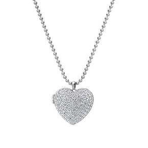 Hot Diamonds Srebrna ogrlica s srčkom Diamond Memories Heart Locket DP770 srebro 925/1000