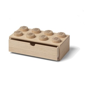 LEGO lesena namizna škatla 8 s predalom (svetel les)