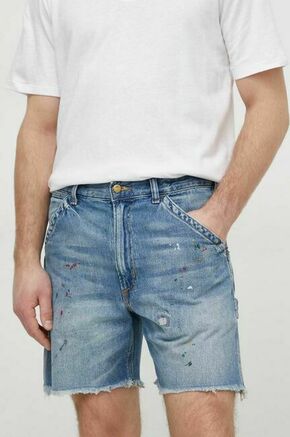 Jeans kratke hlače Polo Ralph Lauren moški - modra. Kratke hlače iz kolekcije Polo Ralph Lauren. Model izdelan iz jeansa. Model iz izjemno udobne bombažne tkanine.