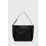 Torbica Calvin Klein črna barva, K60K612129 - črna. Velika torbica iz kolekcije Calvin Klein. Model na zapenjanje, izdelan iz ekološkega usnja.