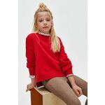Otroški pulover Mayoral rdeča barva - rdeča. Otroške Pulover iz kolekcije Mayoral. Model z okroglim izrezom, izdelan iz enobarvne pletenine. Izjemno udoben material.