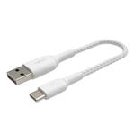 Belkin BOOST CHARGE kabel USB-C/USB-A, 15 cm, bel - trpežen