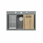 Quadron Marc Workstation pomivalno korito, srebrni kamen