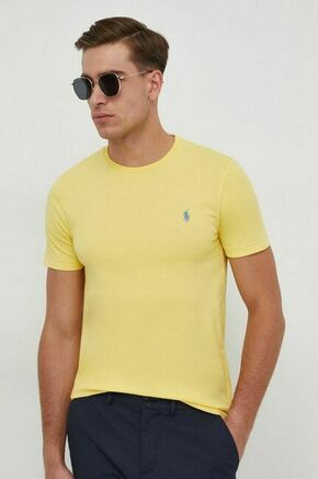 Bombažna kratka majica Polo Ralph Lauren rumena barva - rumena. Lahkotna kratka majica iz kolekcije Polo Ralph Lauren