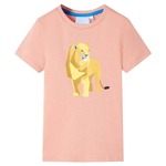 vidaXL Otroška majica s kratkimi rokavi svetlo oranžna 104