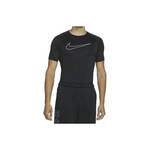 Nike Pro Dri-Fit Tight Fit SS T-Shirt, Black/White - XXL