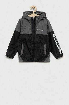 Otroška jakna Columbia Flash Challenger&nbsp;Windbreaker črna barva - črna. Otroška jakna iz kolekcije Columbia. Nepodložen model