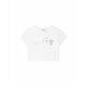 Otroška bombažna kratka majica Michael Kors bela barva - bela. Otroški kratka majica iz kolekcije Michael Kors. Model izdelan iz pletenine s potiskom.
