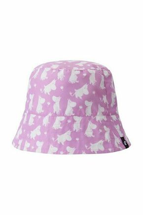 Dvostranski otroški klobuk Reima Moomin Svalka roza barva - roza. Otroški klobuk iz kolekcije Reima. Model z ozkim robom