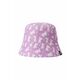 Dvostranski otroški klobuk Reima Moomin Svalka roza barva - roza. Otroški klobuk iz kolekcije Reima. Model z ozkim robom, izdelan iz vzorčastega materiala. Model ima zaščito pred soncem UPF 50+.