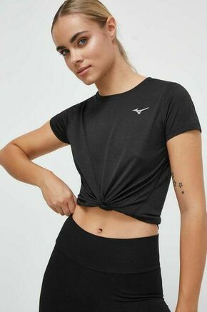 Kratka majica za tek Mizuno Impulse core črna barva - črna. Kratka majica za tek iz kolekcije Mizuno. Model izdelan iz hitrosušečega materiala.