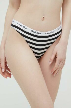 Tangice Calvin Klein Underwear črna barva - črna. Tangice iz kolekcije Calvin Klein Underwear. Model izdelan iz elastične