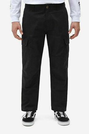 Bombažne hlače Dickies črna barva - črna. Hlače iz kolekcije Dickies. Model izdelan iz enobarvne tkanine. Model iz izjemno udobne bombažne tkanine.