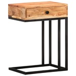 vidaXL Stranska mizica U-oblike 45x30x61 cm trden akacijev les