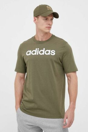 Bombažna kratka majica adidas zelena barva - zelena. Kratka majica iz kolekcije adidas