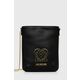 Torbica Love Moschino črna barva - črna. Majhna torbica iz kolekcije Love Moschino. Model na zapenjanje, izdelan iz kombinacije naravnega usnja in ekološkega usnja. Model je enostaven za čiščenje in vzdrževanje.