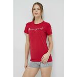 Bombažna kratka majica Rossignol rdeča barva - roza. Kratka majica iz kolekcije Rossignol. Model izdelan iz tanke, rahlo elastične pletenine.