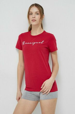 Bombažna kratka majica Rossignol rdeča barva - roza. Kratka majica iz kolekcije Rossignol. Model izdelan iz tanke