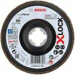 Bosch Lamelne brusilne plošče X-LOCK, kotna izvedba, plastična plošča, Ø 125 mm, G 60, X571, Best for Metal, en kos