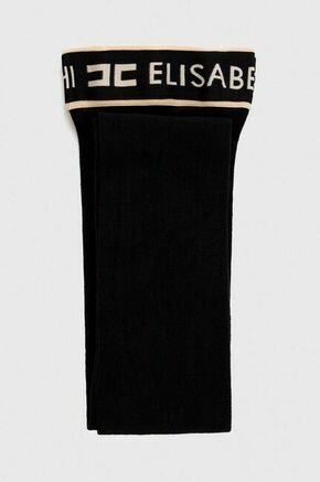 Hlačne nogavice Elisabetta Franchi črna barva - črna. Hlačne nogavice iz kolekcije Elisabetta Franchi. Model izdelan iz elastičnega