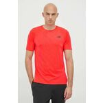 Kratka majica za tek New Balance Nyc Marathon Q Speed rdeča barva - roza. Kratka majica za tek iz kolekcije New Balance. Model izdelan iz hitrosušečega materiala.