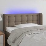 shumee LED posteljno vzglavje taupe 93x16x78/88 cm blago