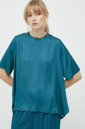 Majica Samsoe Samsoe zelena barva - zelena. Bluza iz kolekcije Samsoe Samsoe