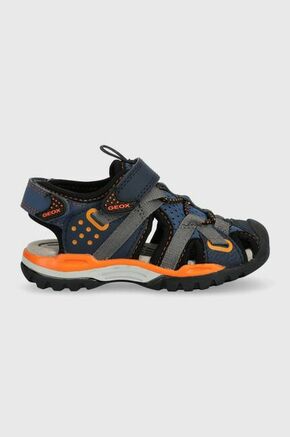 Otroški sandali Geox oranžna barva - mornarsko modra. Otroški sandali iz kolekcije Geox. Model izdelan iz kombinacije ekološkega usnja in tekstilnega materiala.