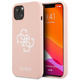 Guess GUHCP13SLS4GWPI iPhone 13 mini 5,4" roza trdi ovitek silikonski 4G logotip