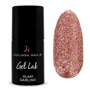 Juliana Nails Gel Lak Glam Darling roza z bleščicami No.968 6ml