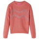 vidaXL Otroški pulover pleten srednje roza 116