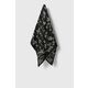 Svilena rutica Lanvin črna barva - črna. Rutica iz kolekcije Lanvin. Model izdelan iz vzorčaste tkanine. Visokokakovosten, udoben material.
