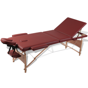VidaXL Stol za masažu drvenim okvirom