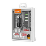 LDNIO C61 avto adapter, 12/24V 1 x USB hitro polnjenje + 3 x USB 35W, črn